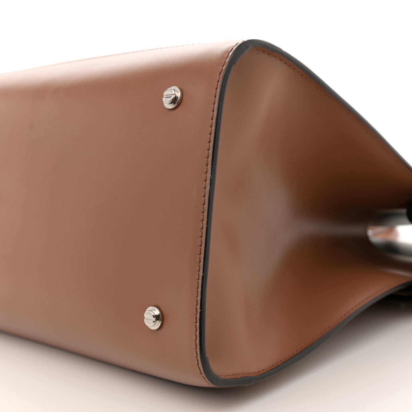 Smooth Calfskin Medium Horizon Satchel Caramel