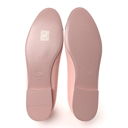 Chanel Lambskin Cap Toe CC Ballerina Flats 38.5 Light Pink Dark Pink 5 of 9