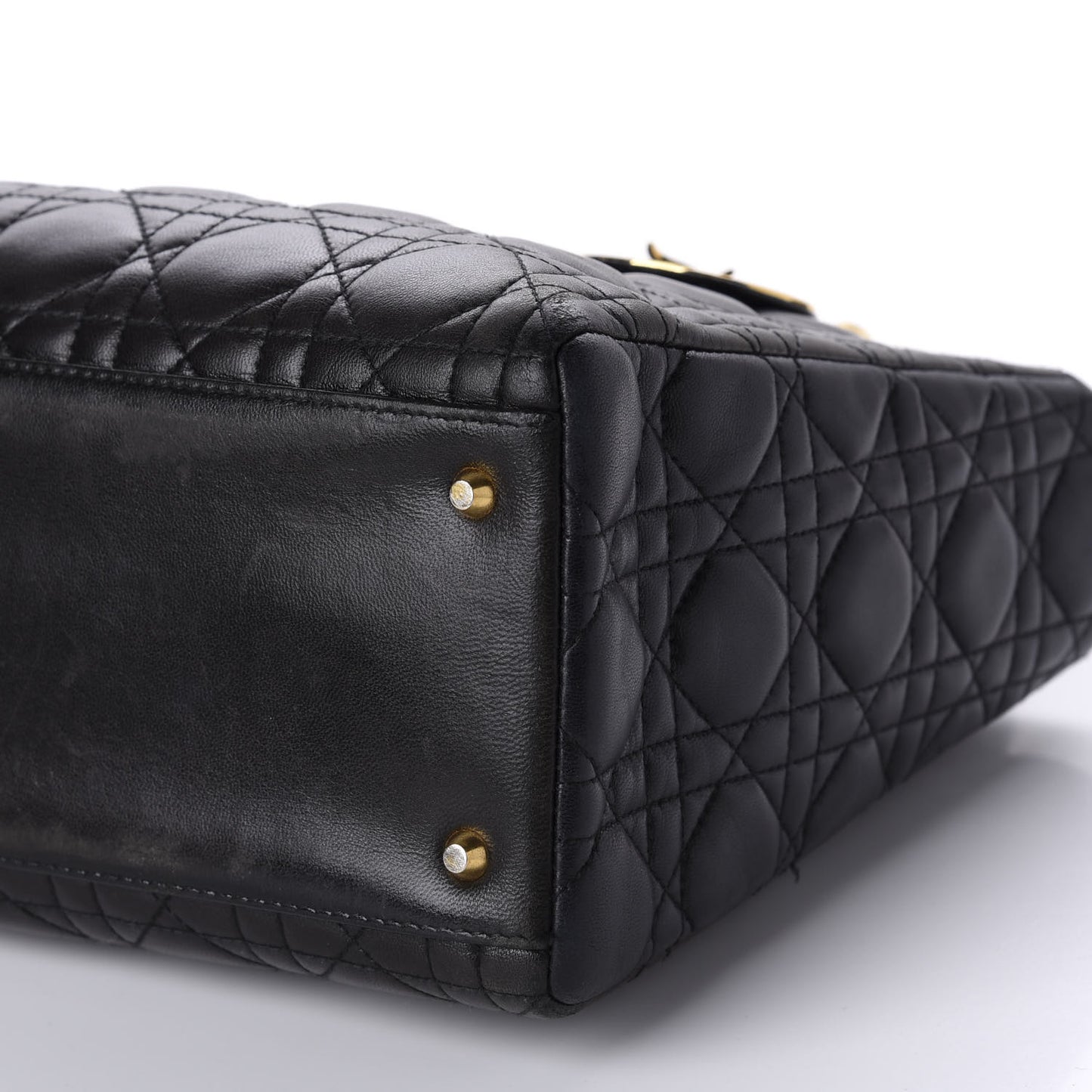 Lambskin Cannage Medium Lady Dior Black