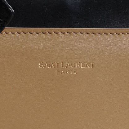 Saint Laurent Smooth Calfskin Bi-Color Duffle 12 Beige Black 8 of 8