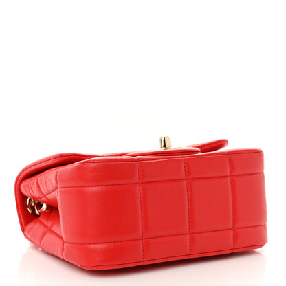 Chanel Lambskin Resin Crystal Square Quilted Monacoco Mini Flap Red 4 of 11