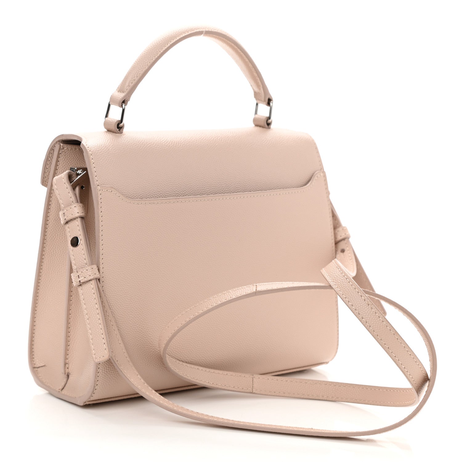Saint Laurent Grain de Poudre Mini Classic Monogram Cassandra Top Handle Marble Pink 3 of 9