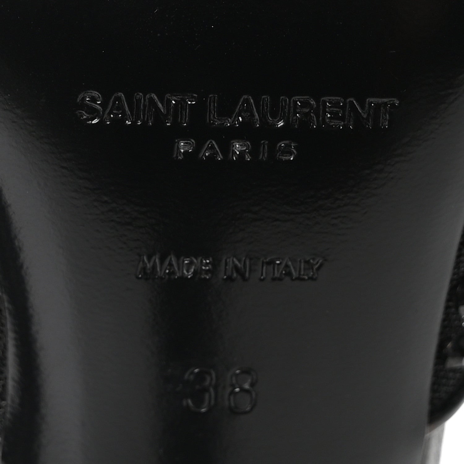 Saint Laurent Tulle Strass Gippy 110 Mule Sandals 38 Black 7 of 9