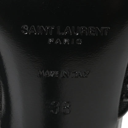 Saint Laurent Tulle Strass Gippy 110 Mule Sandals 38 Black 7 of 9