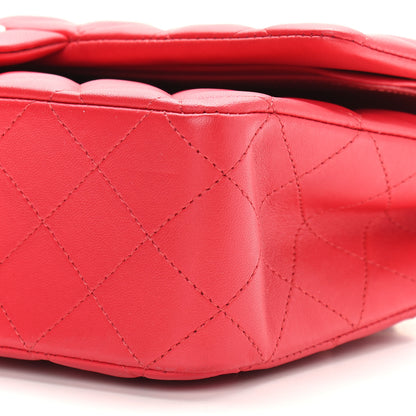 Chanel Lambskin Quilted Medium Double Flap Dark Pink 8 of 10