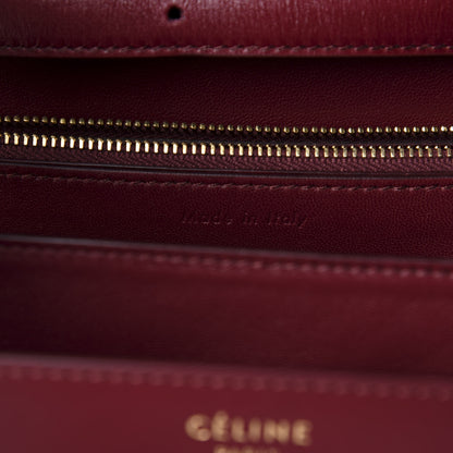 Celine Box Calfskin Medium Classic Box Flap Bag Burgundy 9 of 12
