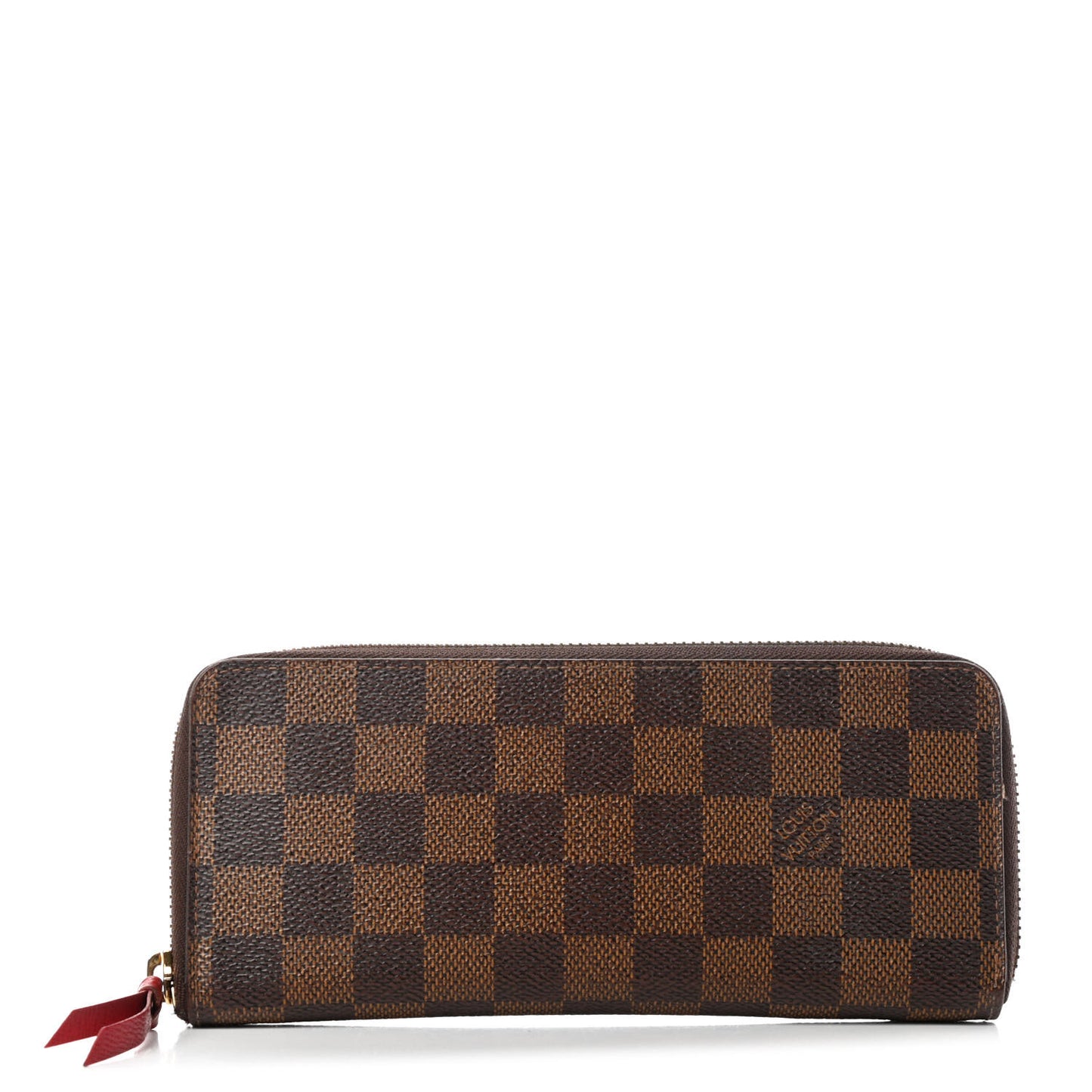 Damier Ebene Clemence Wallet Cherry