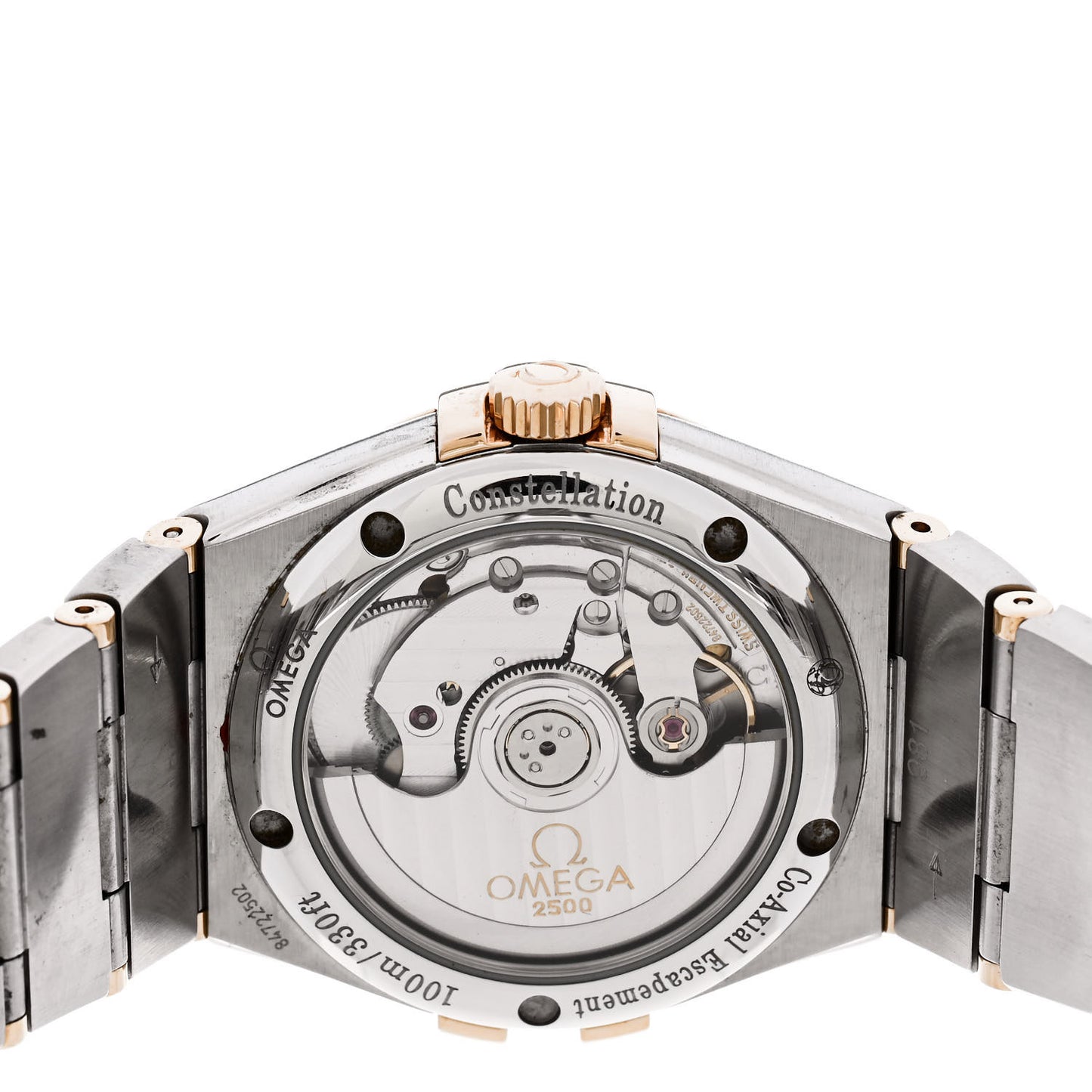 Stainless Steel 18K Yellow Gold 35mm Constellation Quartz Watch 123.20.35.20.02.002