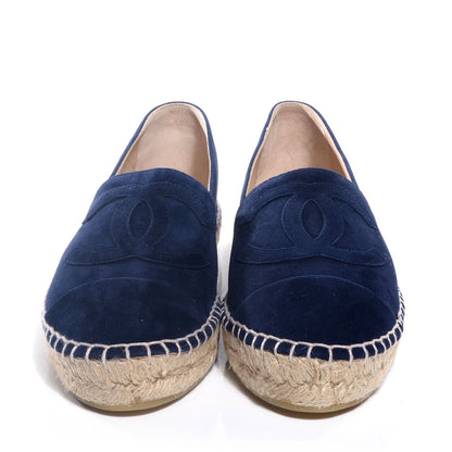 Chanel Suede Double Sole Espadrilles Navy Blue 38 2 of 8