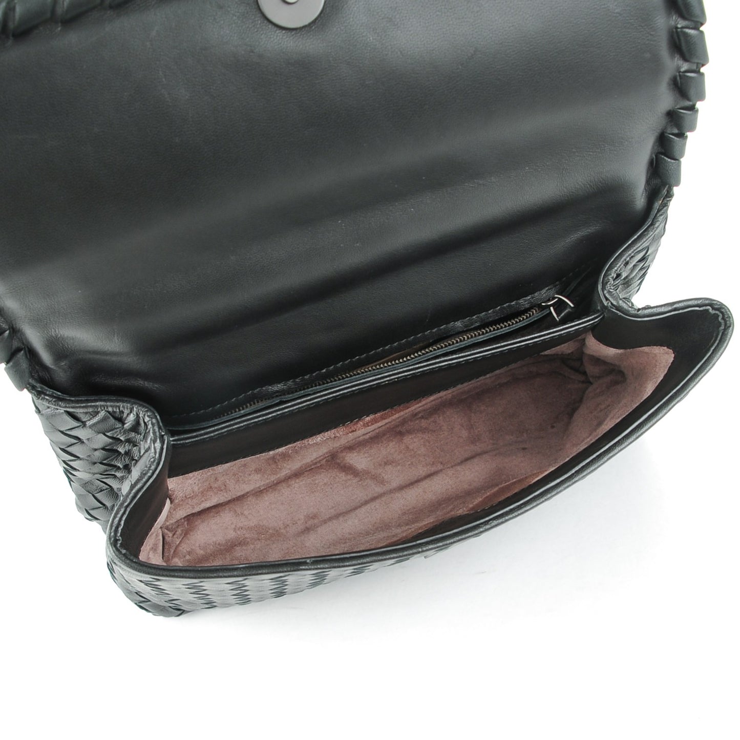 Nappa Intrecciato Olimpia Shoulder Bag Nero Black