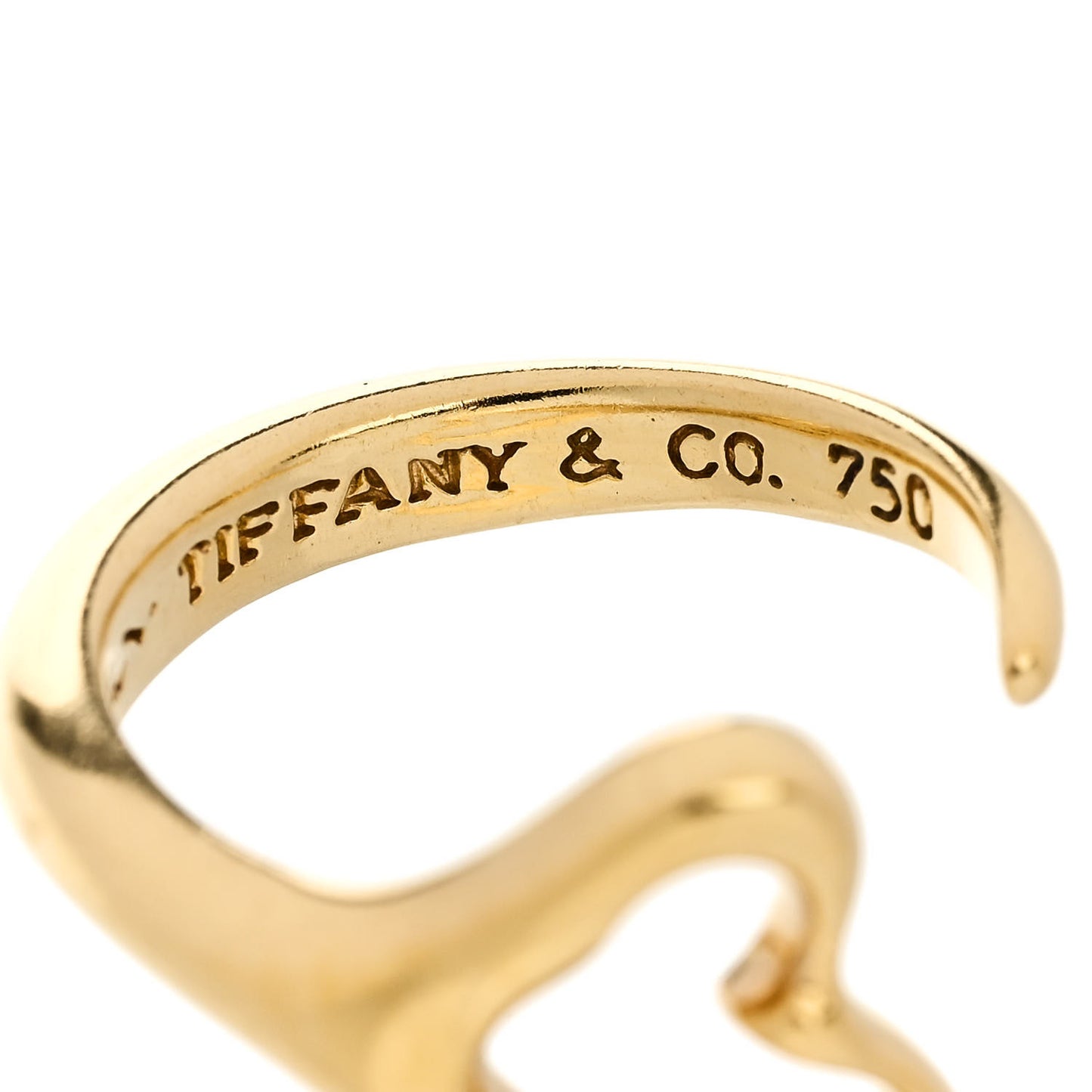 18K Yellow Gold Medium Elsa Peretti Open Heart Ring 52 6