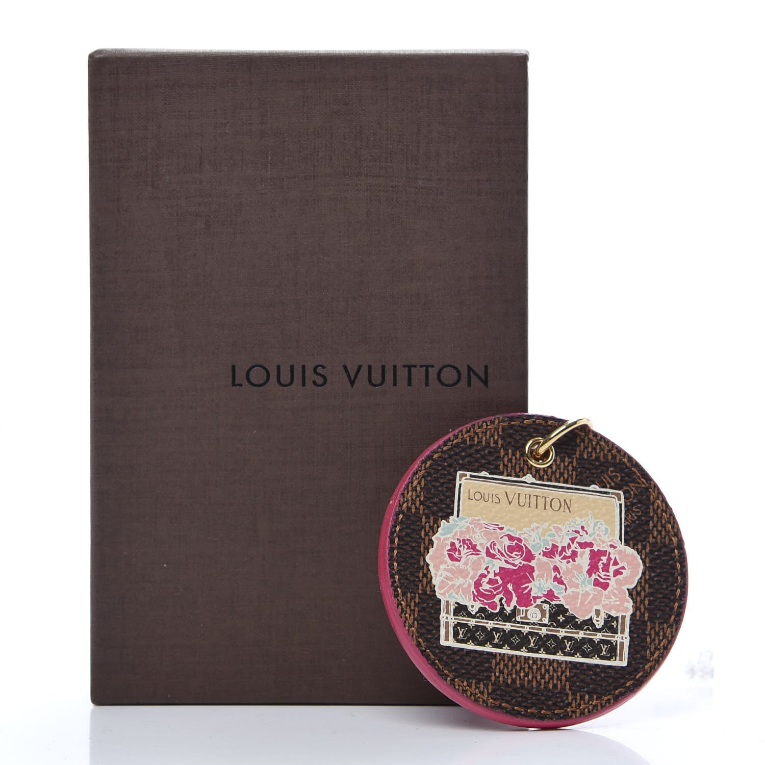 Louis Vuitton Damier Ebene Illustre Posies Bag Charm 6 of 6