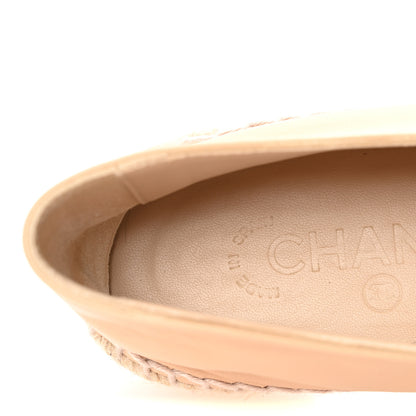 Chanel Lambskin CC Espadrilles 40 Beige Black 8 of 10