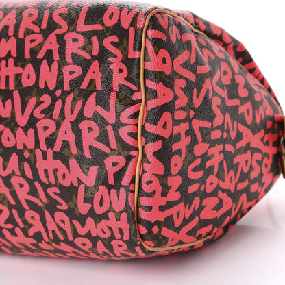 Louis Vuitton Monogram Graffiti Speedy 30 Fuchsia 7 of 12