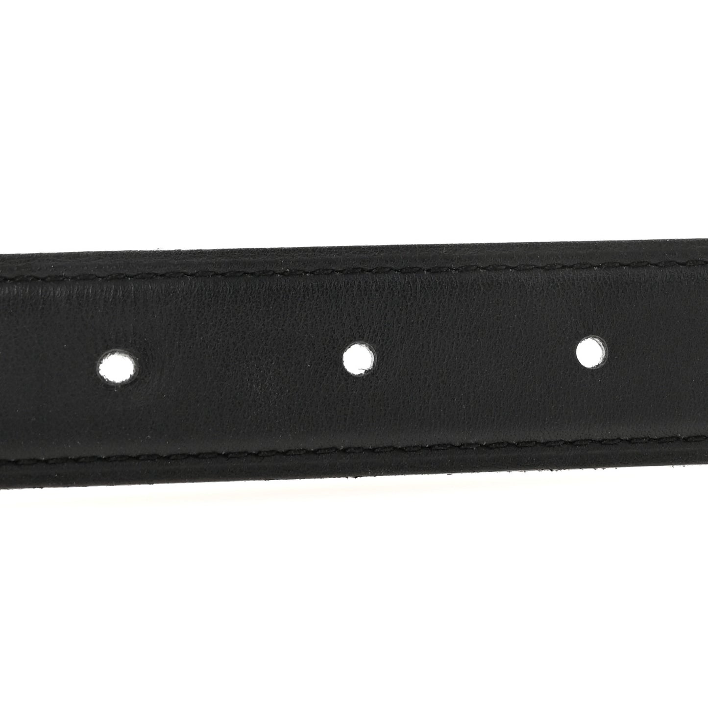 Swift Epsom 24mm Mini H Belt 75 Black Etoupe