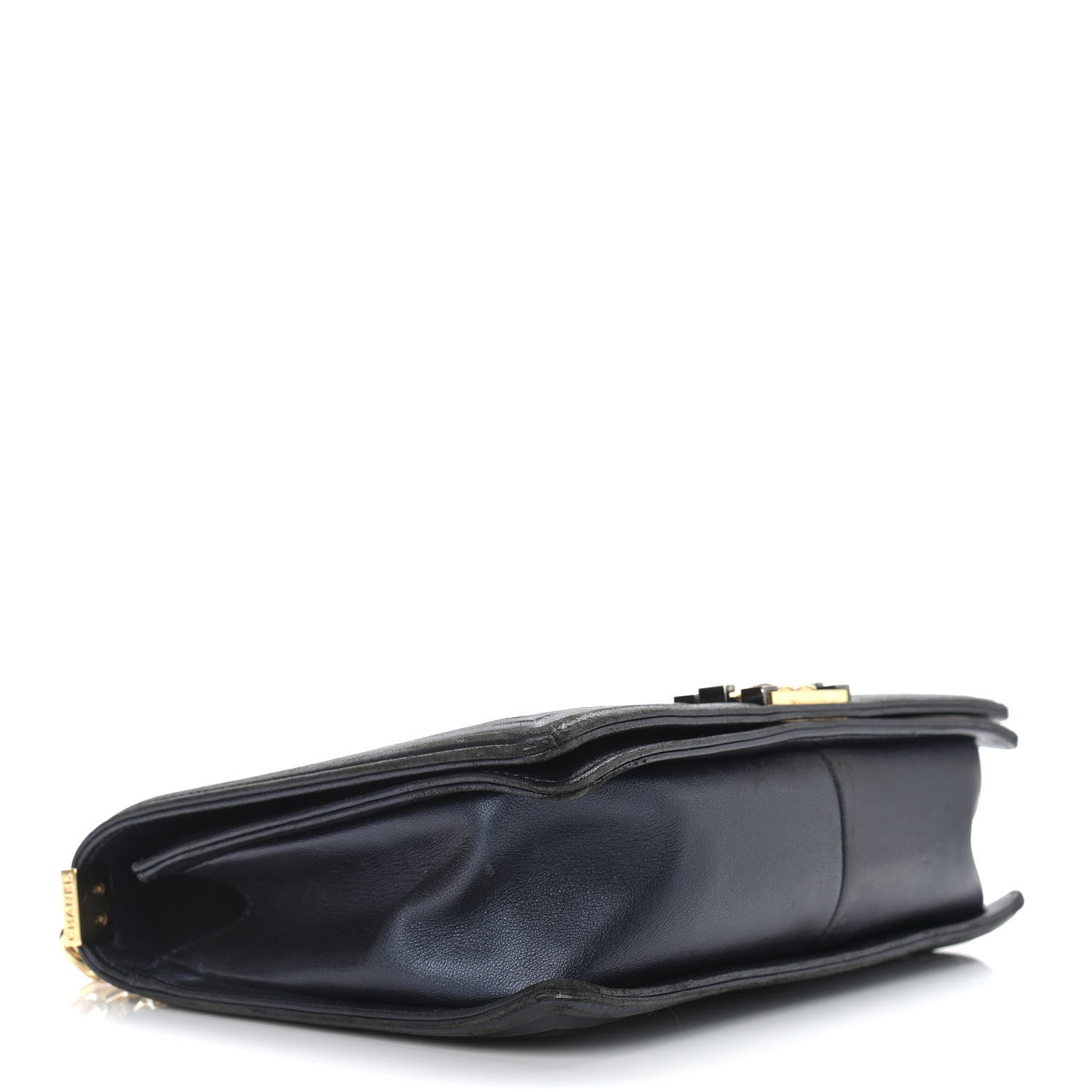 Chanel Lambskin Embossed New Medium Boy Cube Flap Navy 3 of 13
