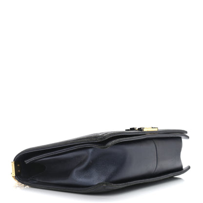 Chanel Lambskin Embossed New Medium Boy Cube Flap Navy 3 of 13
