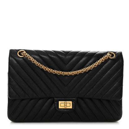Chanel Sheepskin Chevron Quilted 2.55 Reissue 226 Flap Black 1 of 10