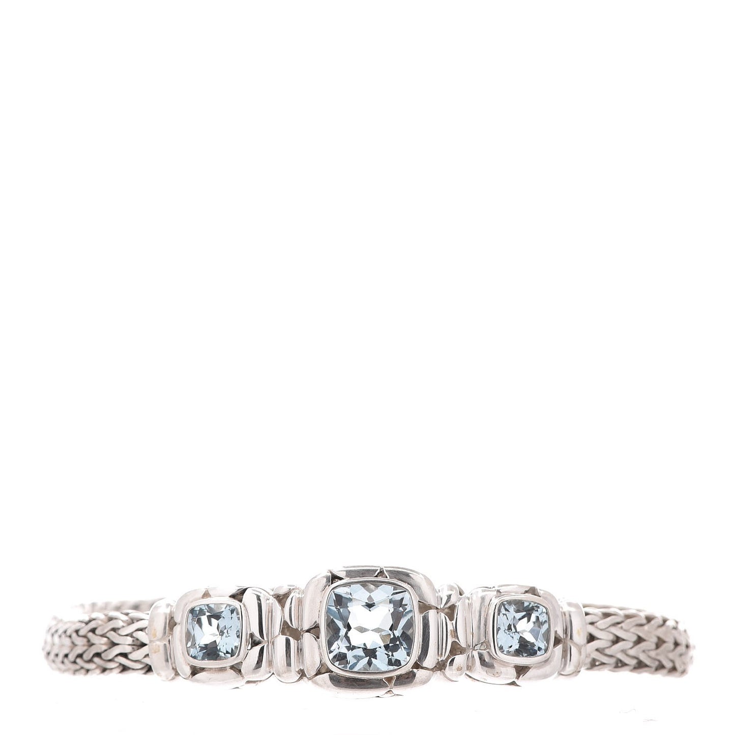 Sterling Silver Blue Topaz Batu Kali Bracelet