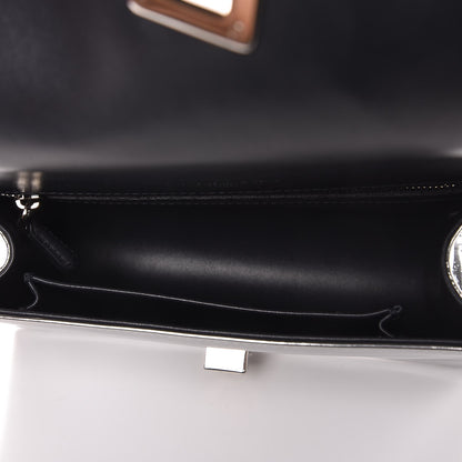 Christian Dior Metallic Patent Micro-Cannage Small Diorama Flap Bag Silver 5 of 8