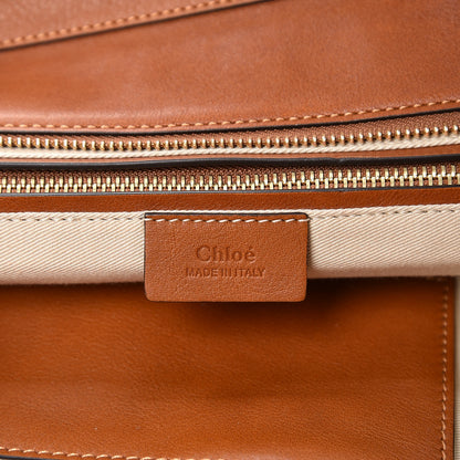 Chloe Smooth Calfskin Suede Medium Myer Double Carry Bag Caramel 6 of 11