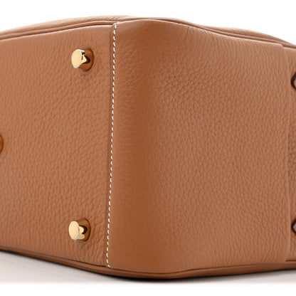 Hermes Taurillon Clemence Lindy 26 Gold 10 of 11