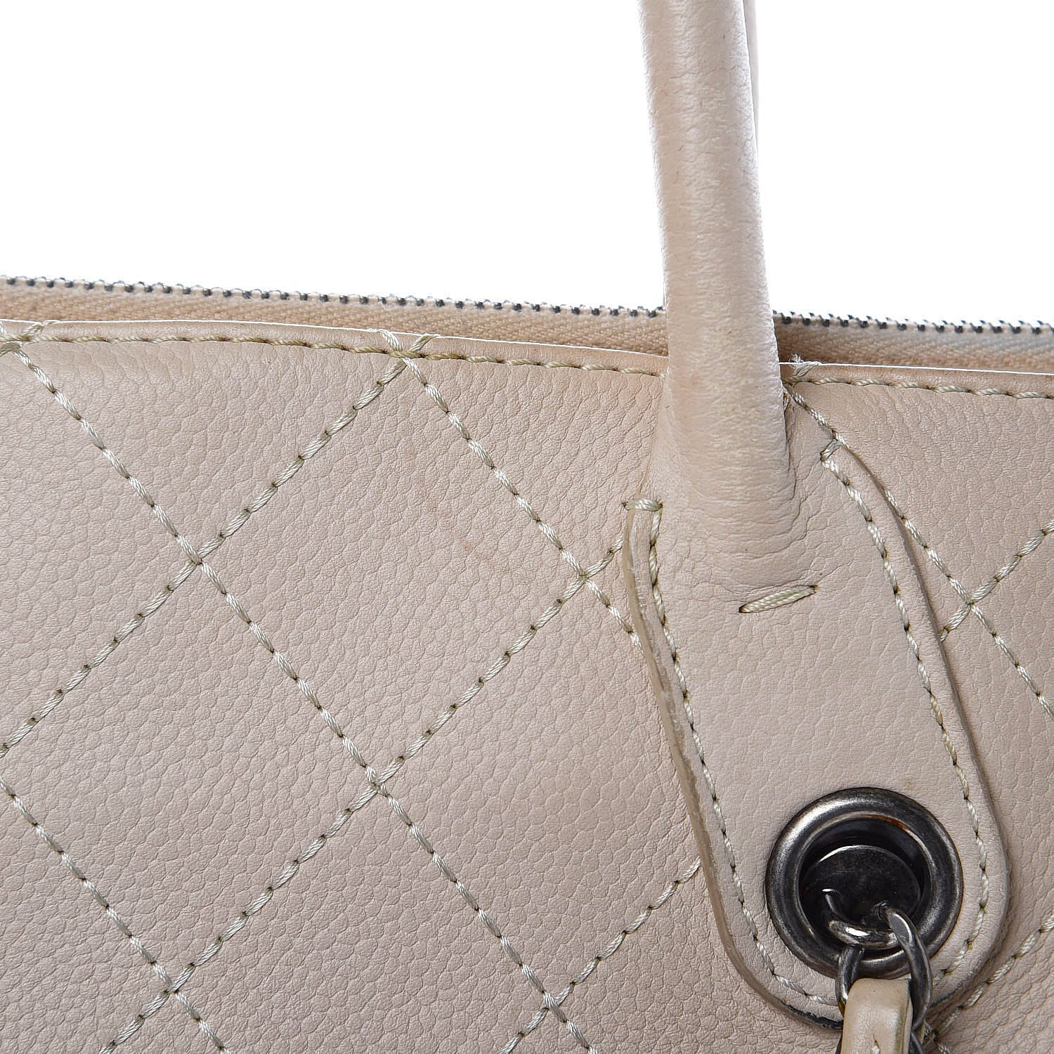 Chanel Grained Vegetal Calfskin Urban Shopping Tote Beige 21 of 24