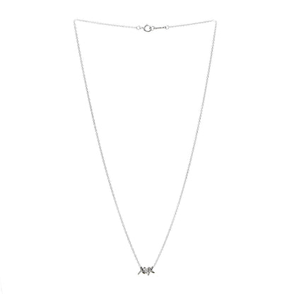 Tiffany 18K White Gold Diamond Paloma Picasso Love and Kisses Pendant Necklace 3 of 5