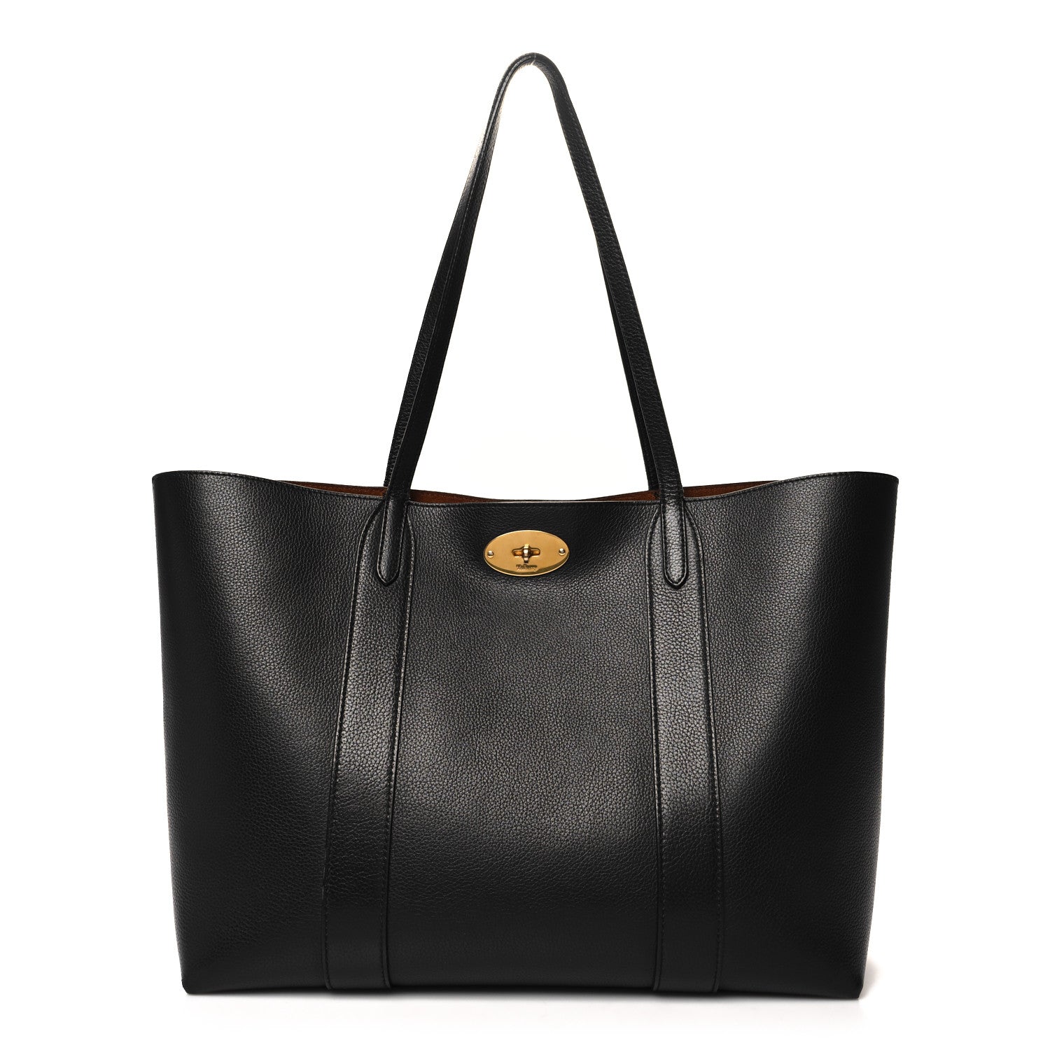 Mulberry Small Classic Grain Bayswater Tote Black 1 of 10