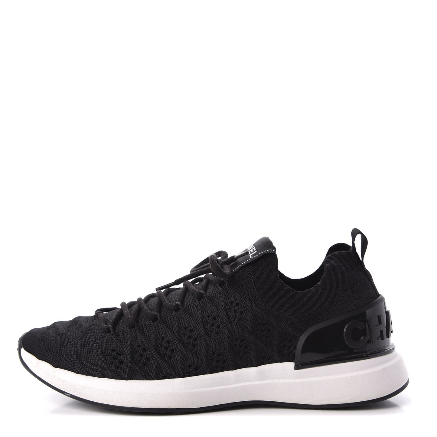 Fabric Logo Sneakers 38 Black