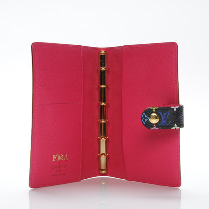Louis Vuitton Monogram Multicolor Small Ring Agenda Cover Black Grenade 5 of 6