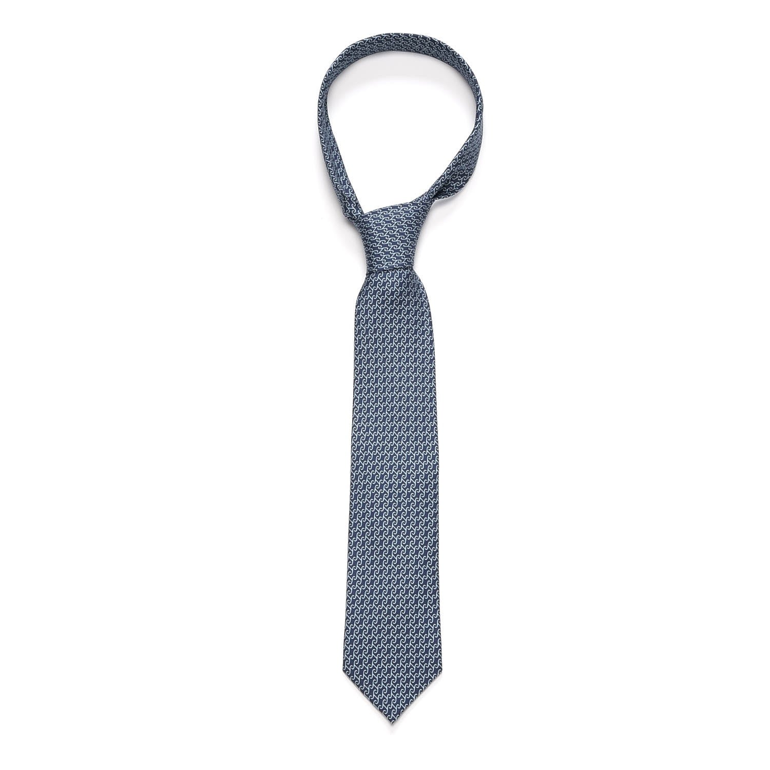 Hermes Mens Silk Printed Heraklion Neck Tie 1 of 5