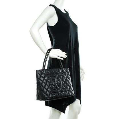 Chanel Caviar Quilted Medallion Tote Black 2 of 7