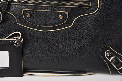 Balenciaga Supple Grained Calfskin Classic Silver Hardware Highlight City Black 25 of 28