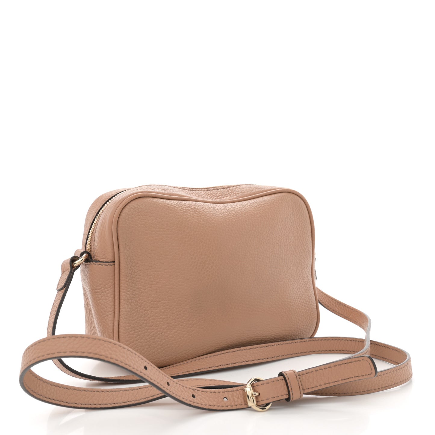 Pebbled Calfskin Small Soho Disco Bag Camelia