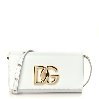 Dolce & Gabbana Calfskin DG Millennials Crossbody Bag White 1 of 9