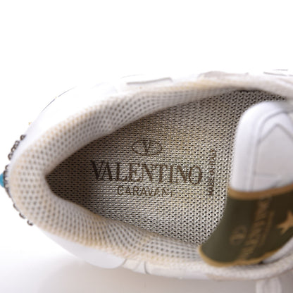 Valentino Garavani Fabric Suede Camustars Womens Rockrunner Sneakers 37.5 White 7 of 10
