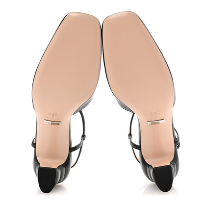 Gucci Nappa Charlotte Petite GG 55mm Slingback Pumps 35.5 Black 6 of 10