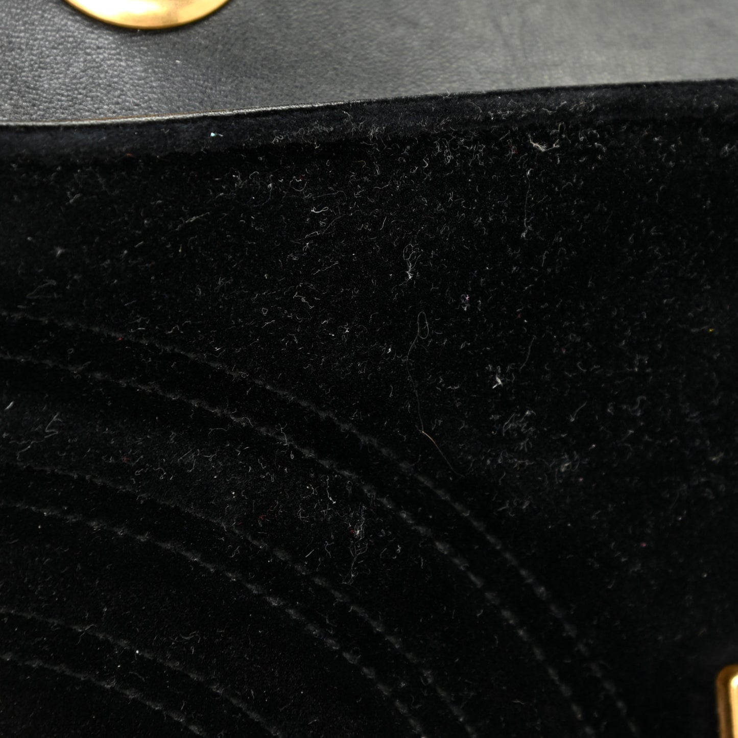 Velvet Matelasse Mini GG Marmont Shoulder Bag Black
