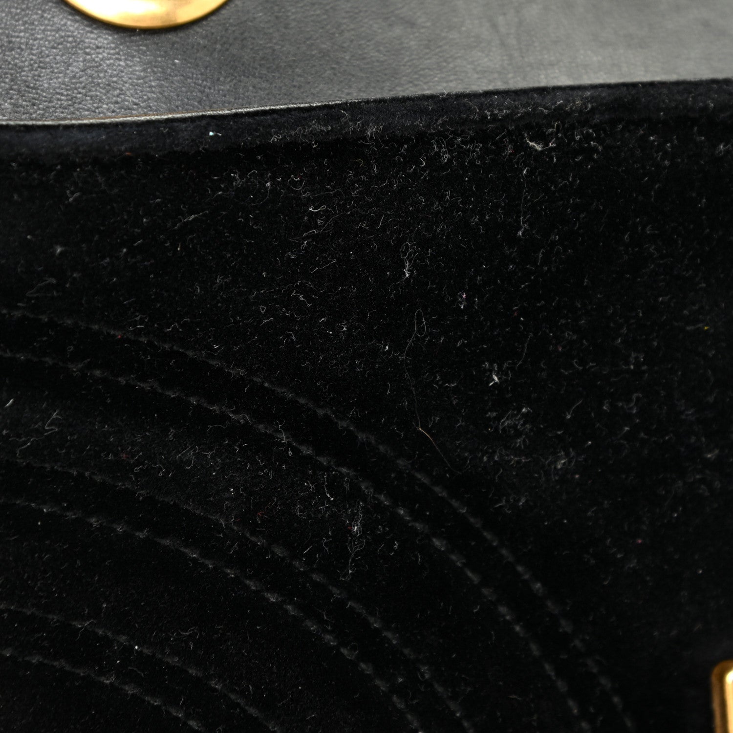 Gucci Velvet Matelasse Mini GG Marmont Shoulder Bag Black 13 of 19