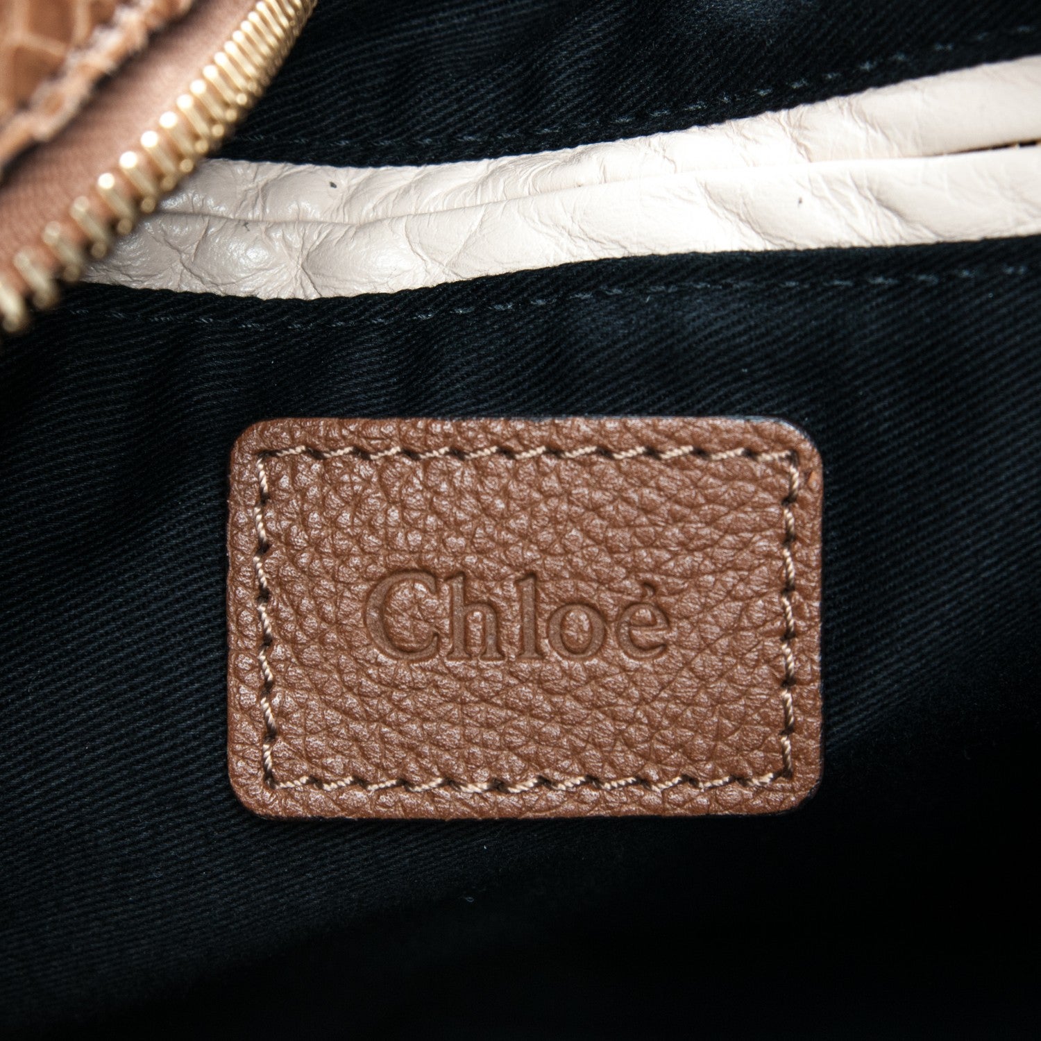 Chloe Python Calfskin Medium Paraty Speculoos Brown 6 of 8