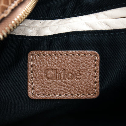 Chloe Python Calfskin Medium Paraty Speculoos Brown 6 of 8