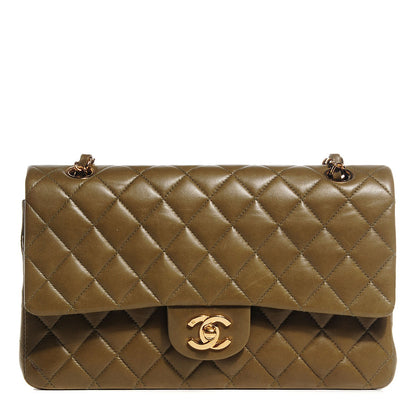 Chanel Lambskin Quilted Medium Double Flap Green 1 of 7