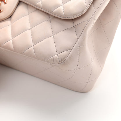 Chanel Lambskin Quilted Jumbo Double Flap Light Pink 9 of 19