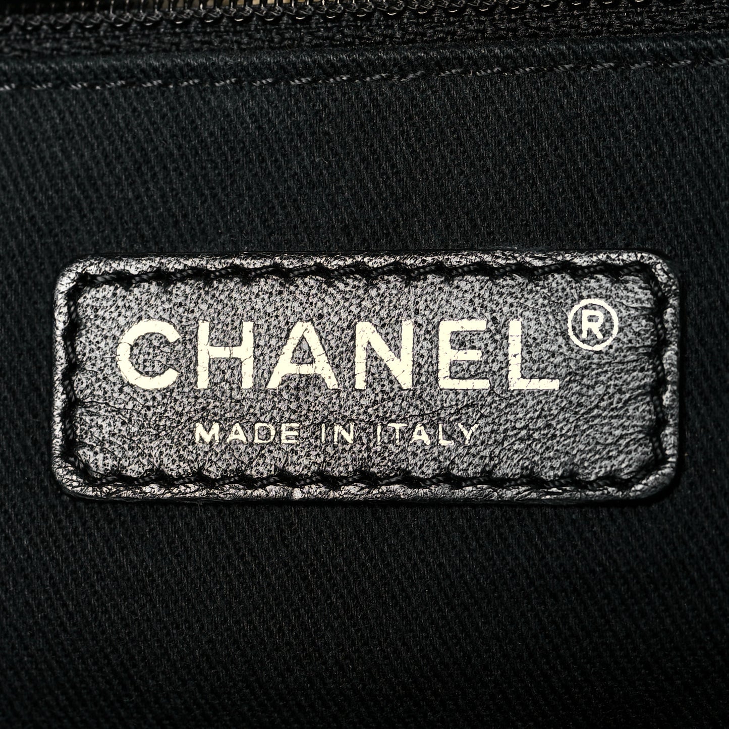 Canvas Medium Deauville Tote Beige Black