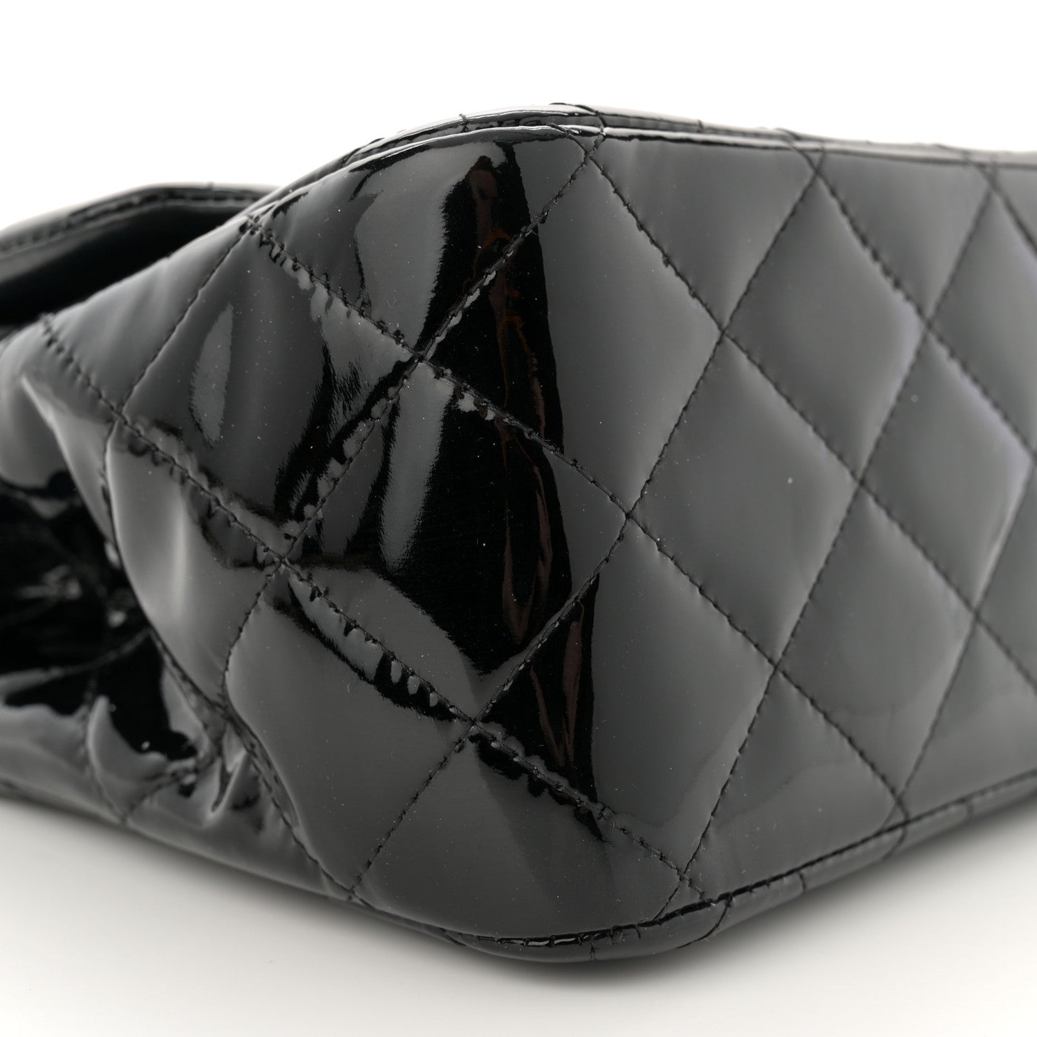 Chanel Patent Quilted Jumbo Double Flap Black 9 of 12