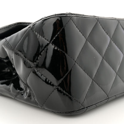Chanel Patent Quilted Jumbo Double Flap Black 9 of 12