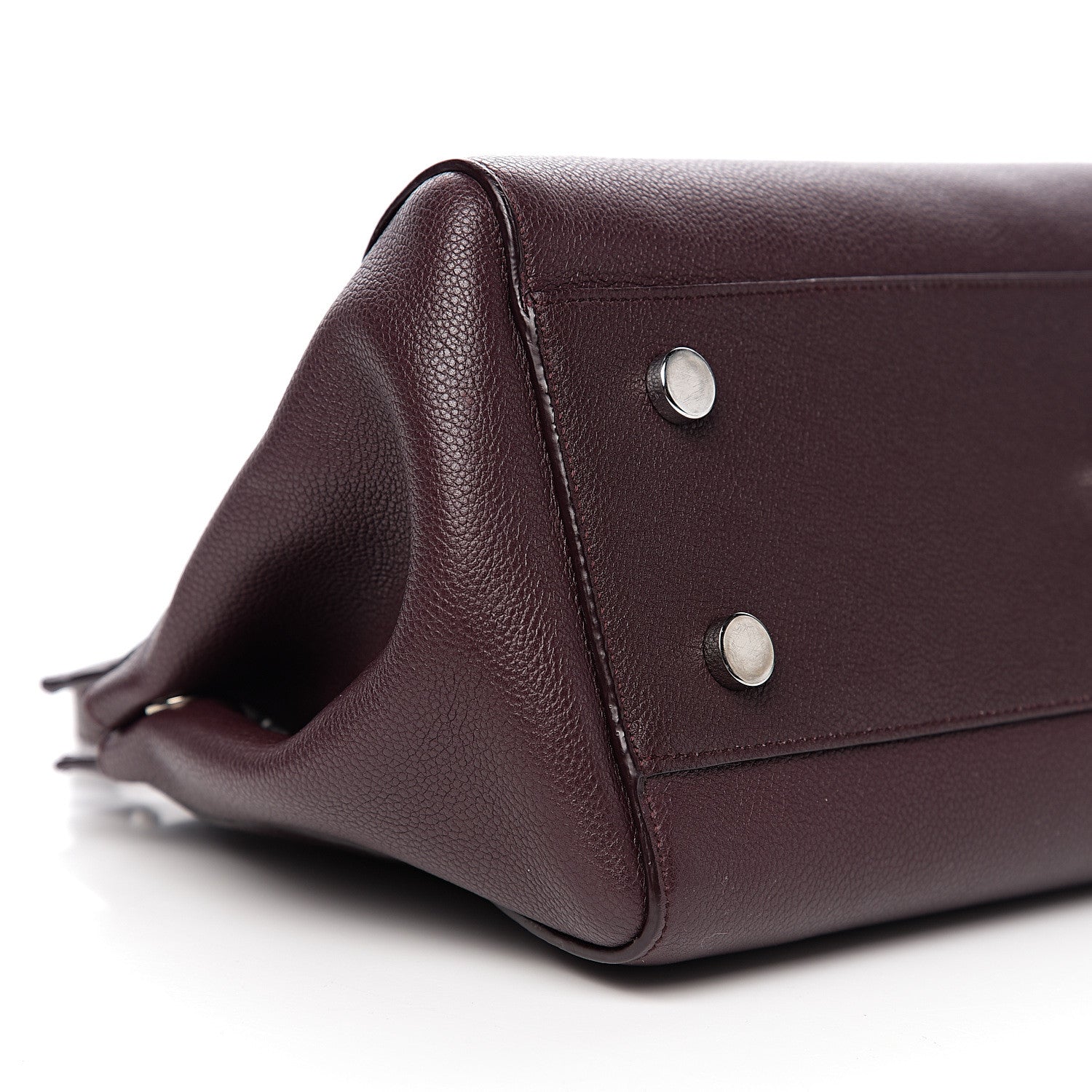 Saint Laurent Grained Calfskin Small Cabas Rive Gauche Amaranto 8 of 10