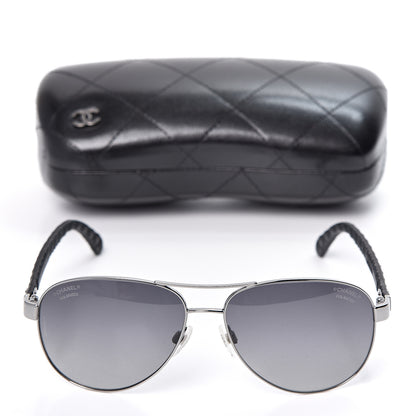 Chanel Aviator Polarized Sunglasses 4204-Q Black 8 of 8
