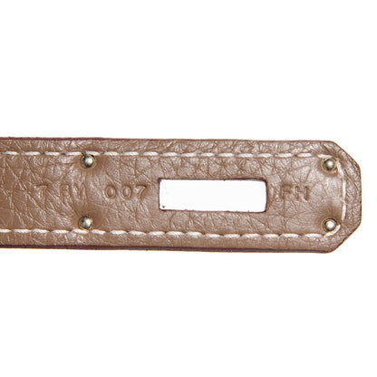 Hermes Taurillon Clemence Birkin 35 Etoupe 17 of 27